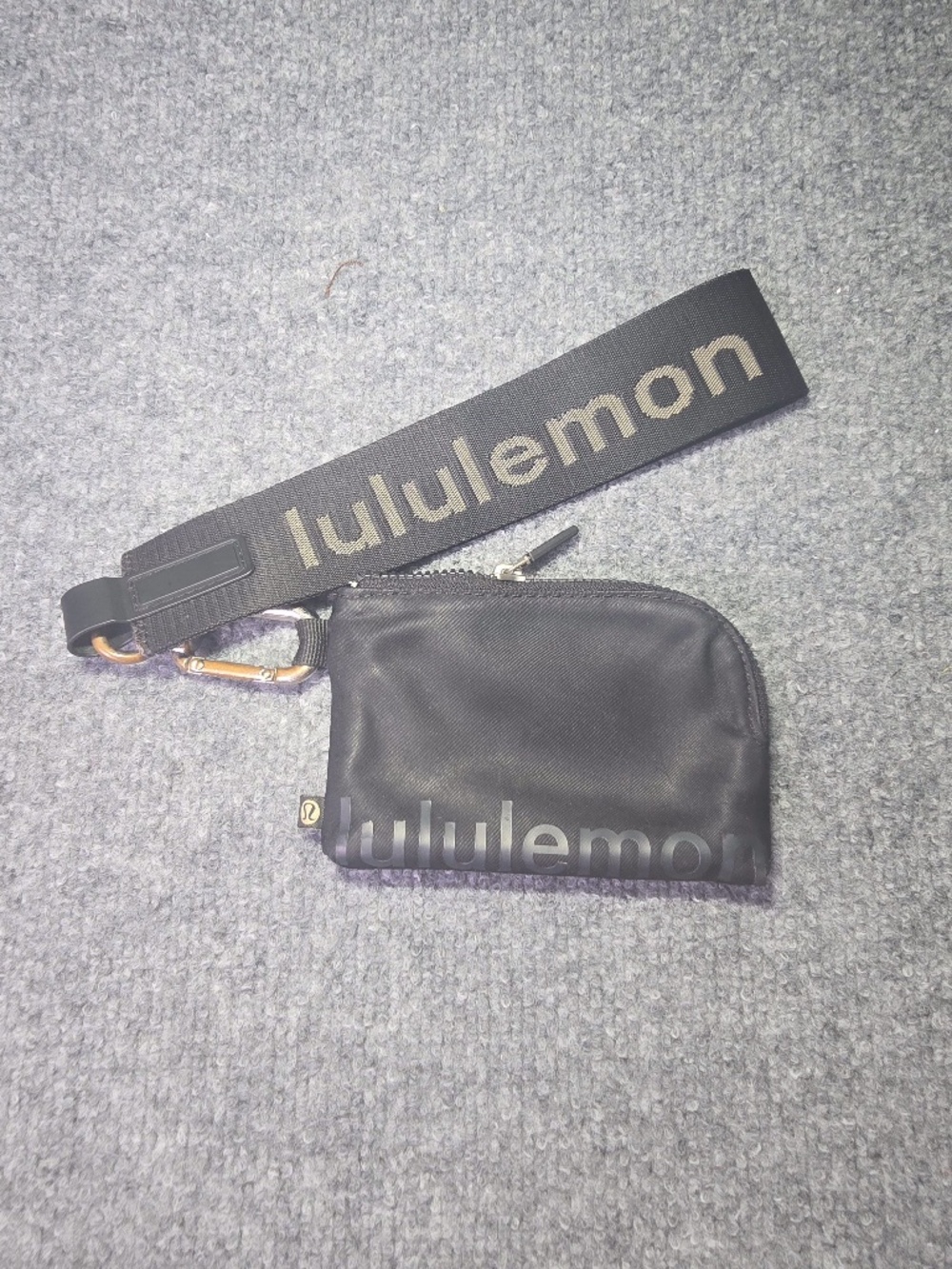 Lululemon Wordmark Wristlet Single Pouch Black